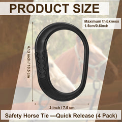 Shinylin quick-release horse trailer tie in use during travel.