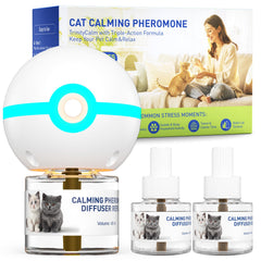 SHIORI cat calming diffuser kit setup for easy placement and a calmer space.