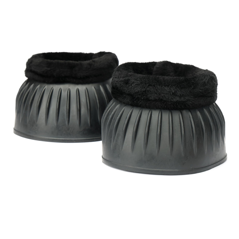 Shires Arma Overreach bell boots side view illustrating double Velcro strap design
