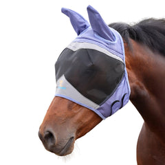 Shires FlyGuard Pro close-up of the 3D Eye Visor protecting the horse's eyes.