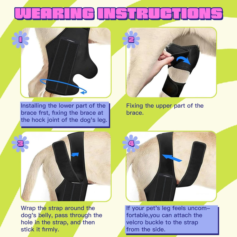 Small to medium dogs fit SHIUMORE knee brace securely with an ergonomic design.