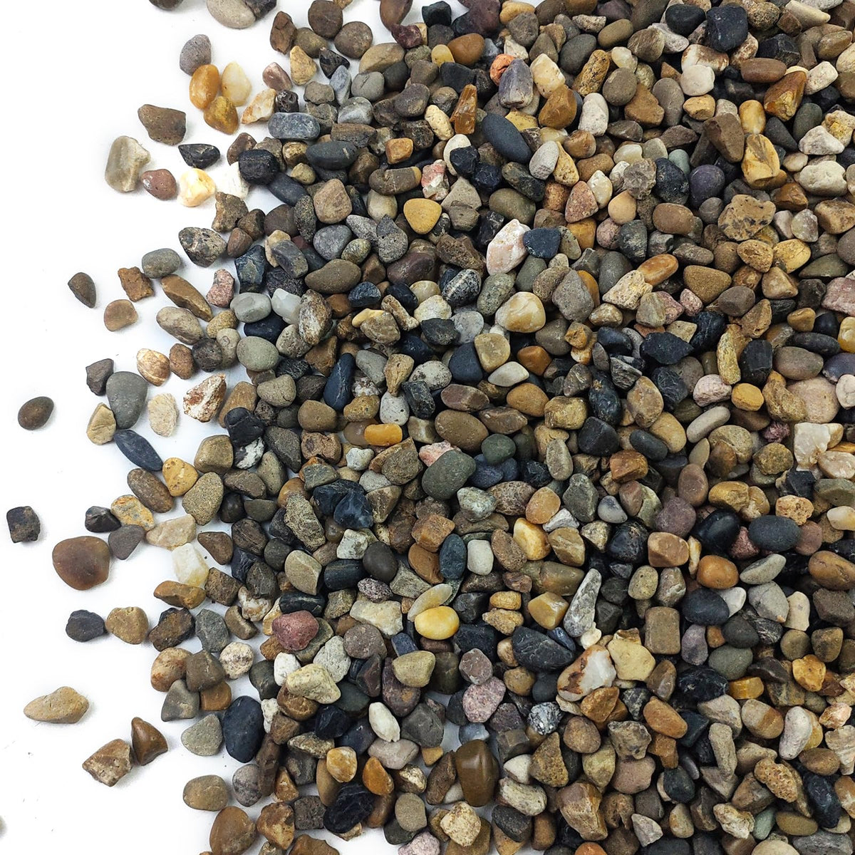 SHIZWU 5lb aquarium gravel enhances tank decor with natural 4-8 mm pebbles.