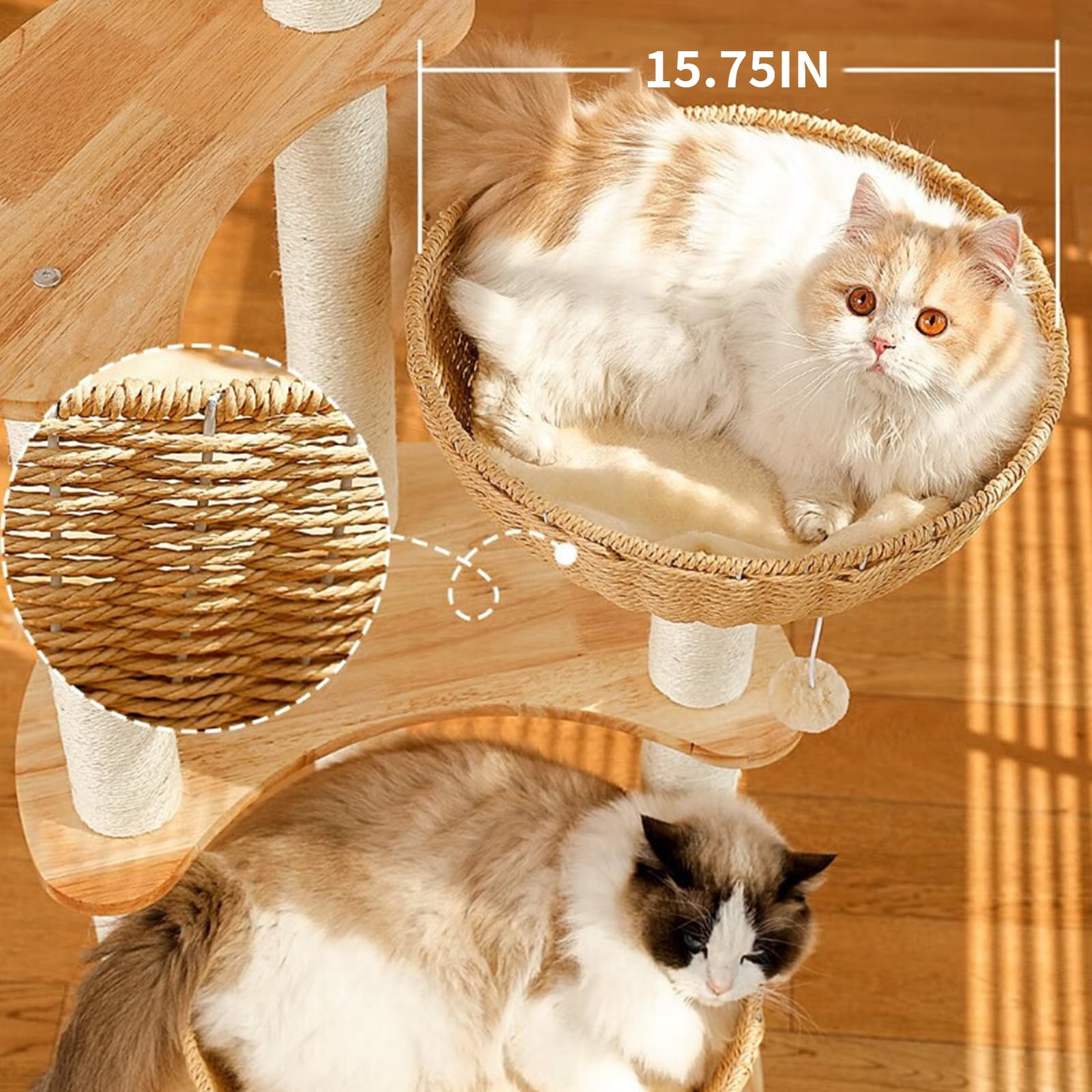 SHODMI cat bed hammock for cozy, premium naps.