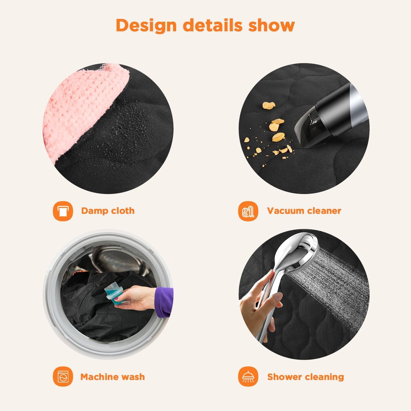 Shodu non-slip backing and anchors prevent sliding during driving.