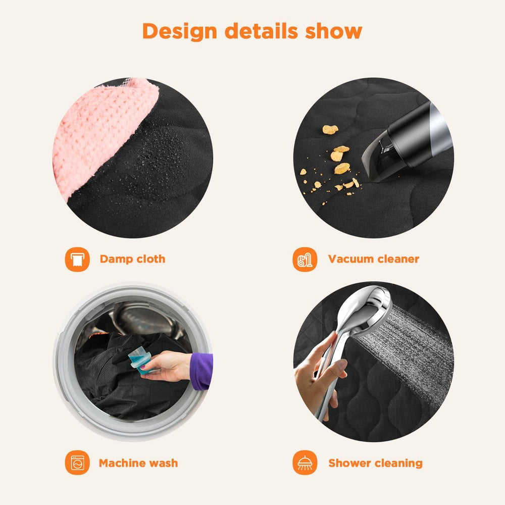 Shodu non-slip backing and anchors prevent sliding during driving.