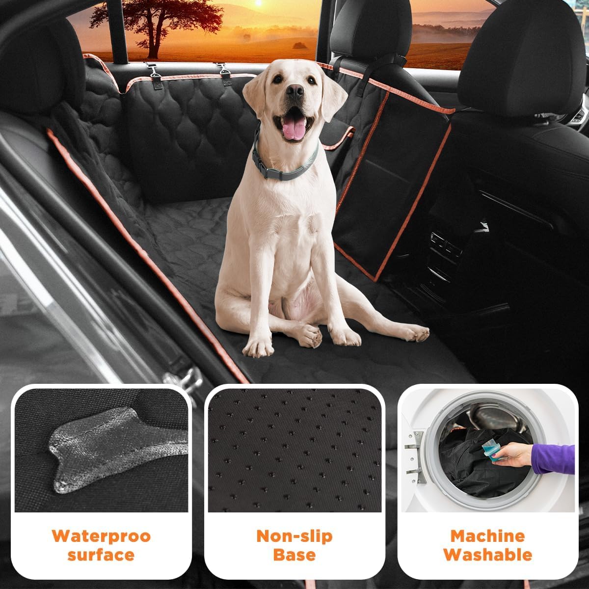 Shodu scratchproof fabric shields seats from claws and mud.