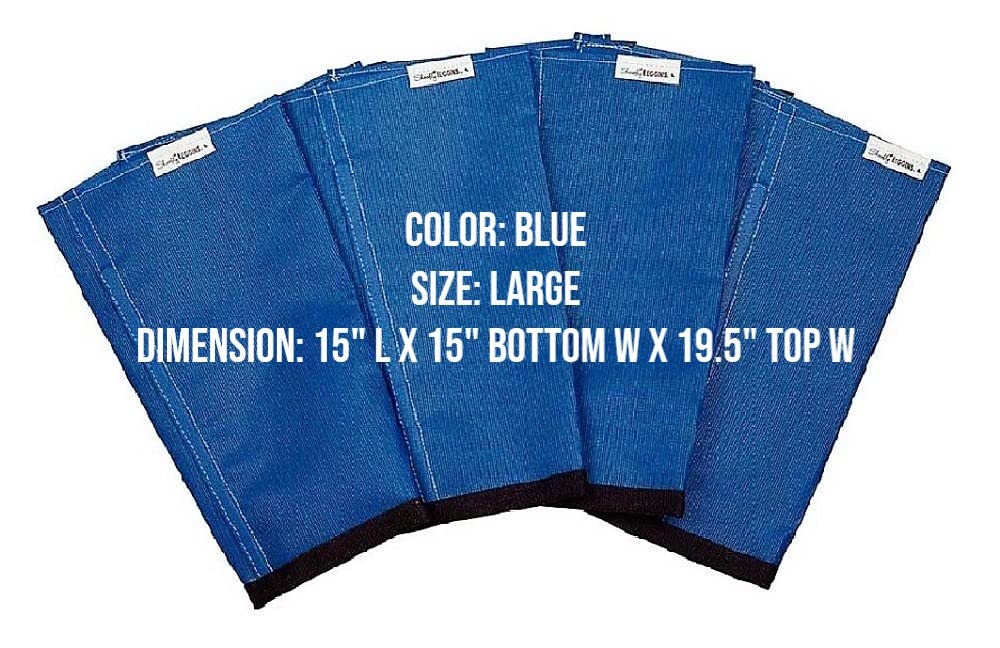 ShooFly horse leggins blue large side view highlights sturdy Velcro fasteners for a secure fit.