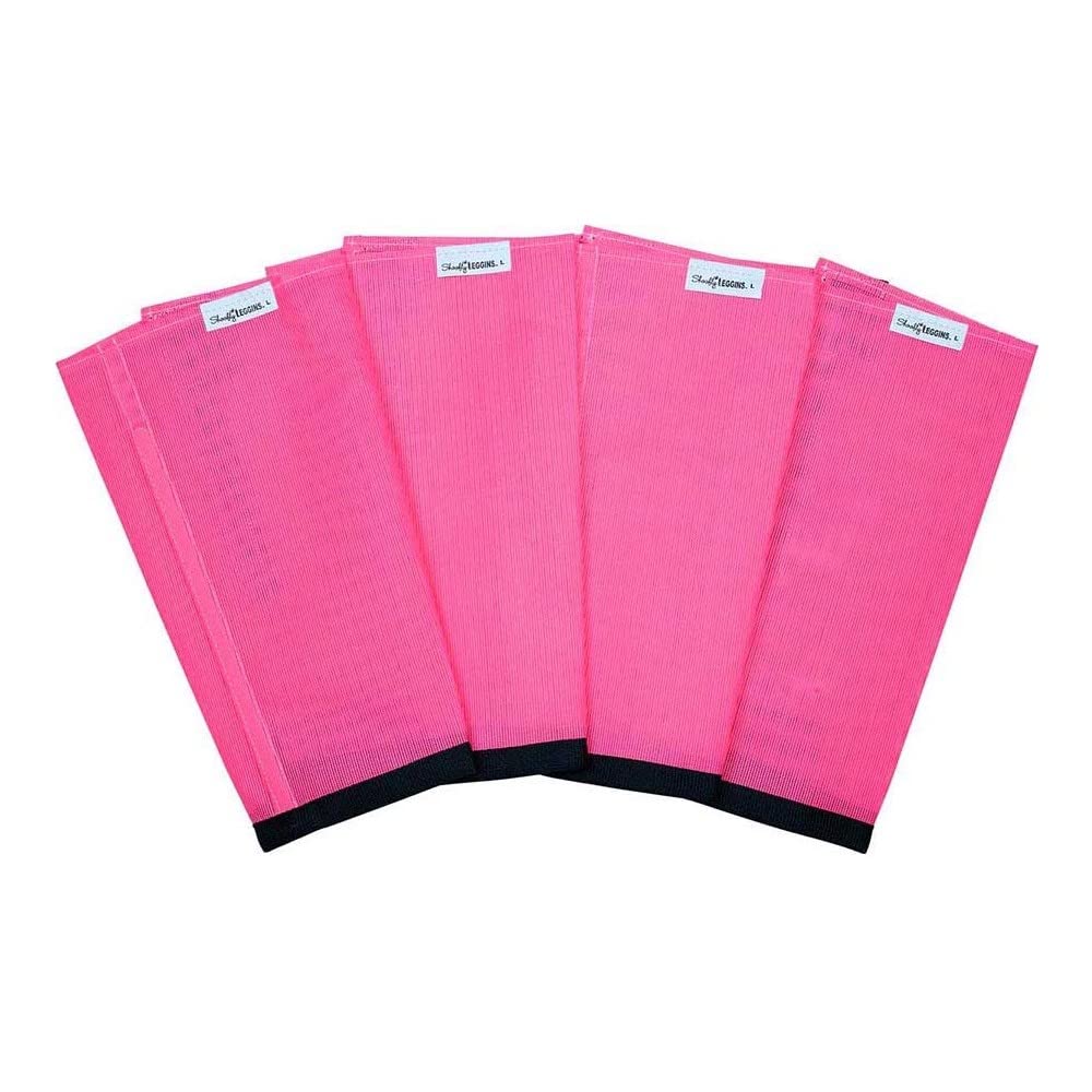 SHOOFLY horse leggins pink large with breathable mesh for comfort in stall or pasture.