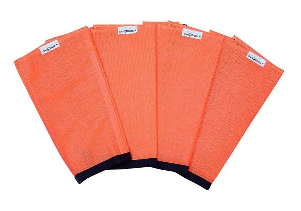 SHOOFLY Leggins in orange medium on horse for comfortable leg coverage and movement