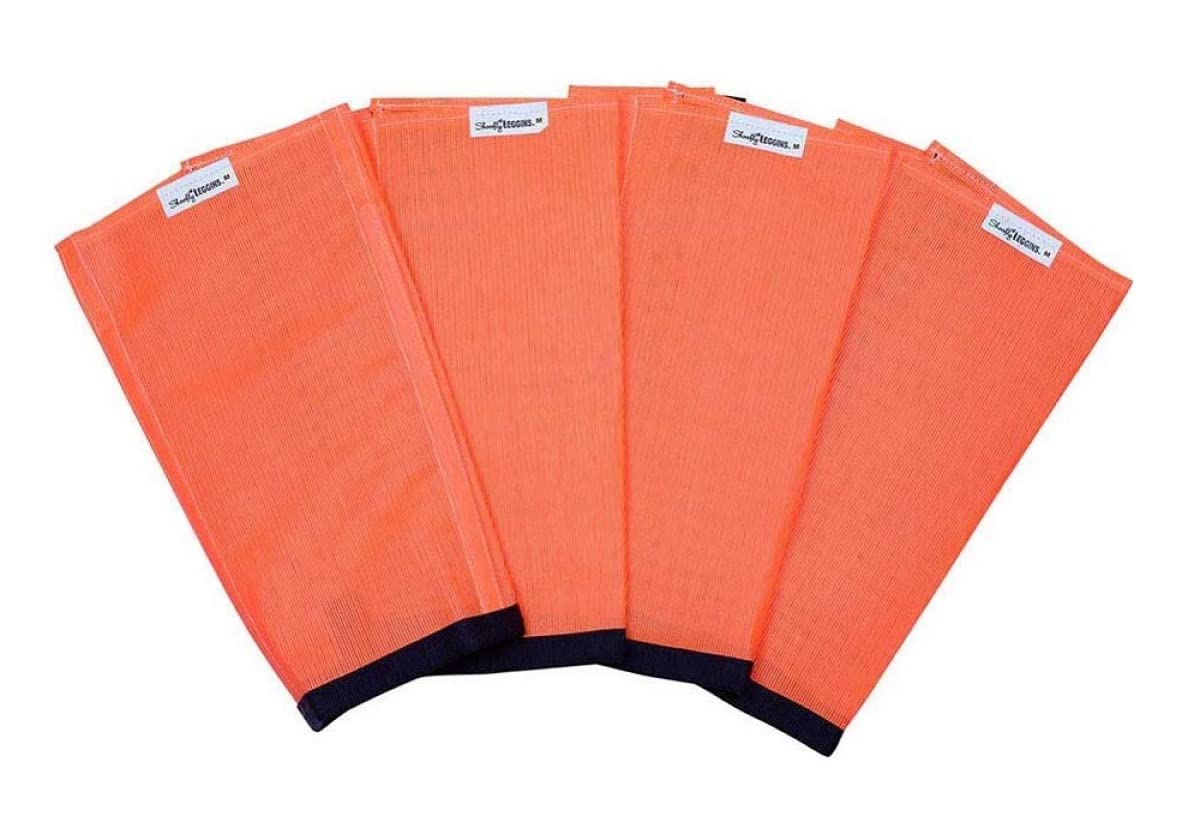 SHOOFLY Leggins in orange medium on horse for comfortable leg coverage and movement
