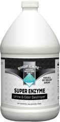 Shop Care Super Enzyme Urine and Odor Destroyer gallon bottle for pet odor control.