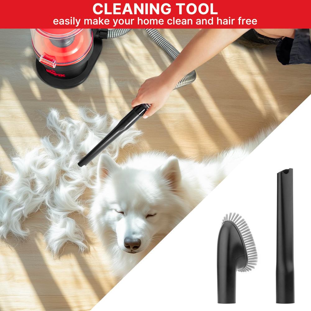 Shop-Vac clipper guards (3mm to 24mm) enable precise trimming for any coat.