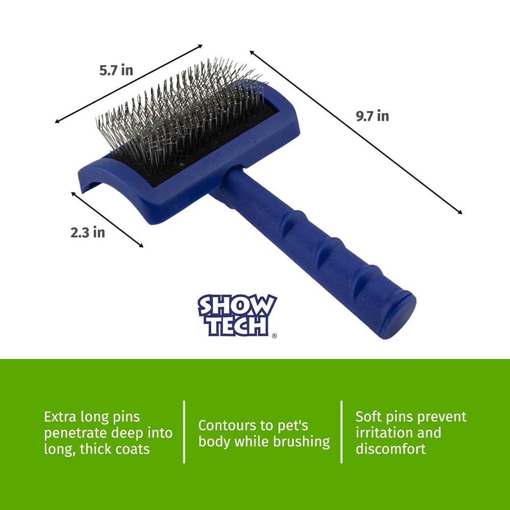 Show Tech Tuffer Than Tangles slicker brush for doodle coats and curly fur