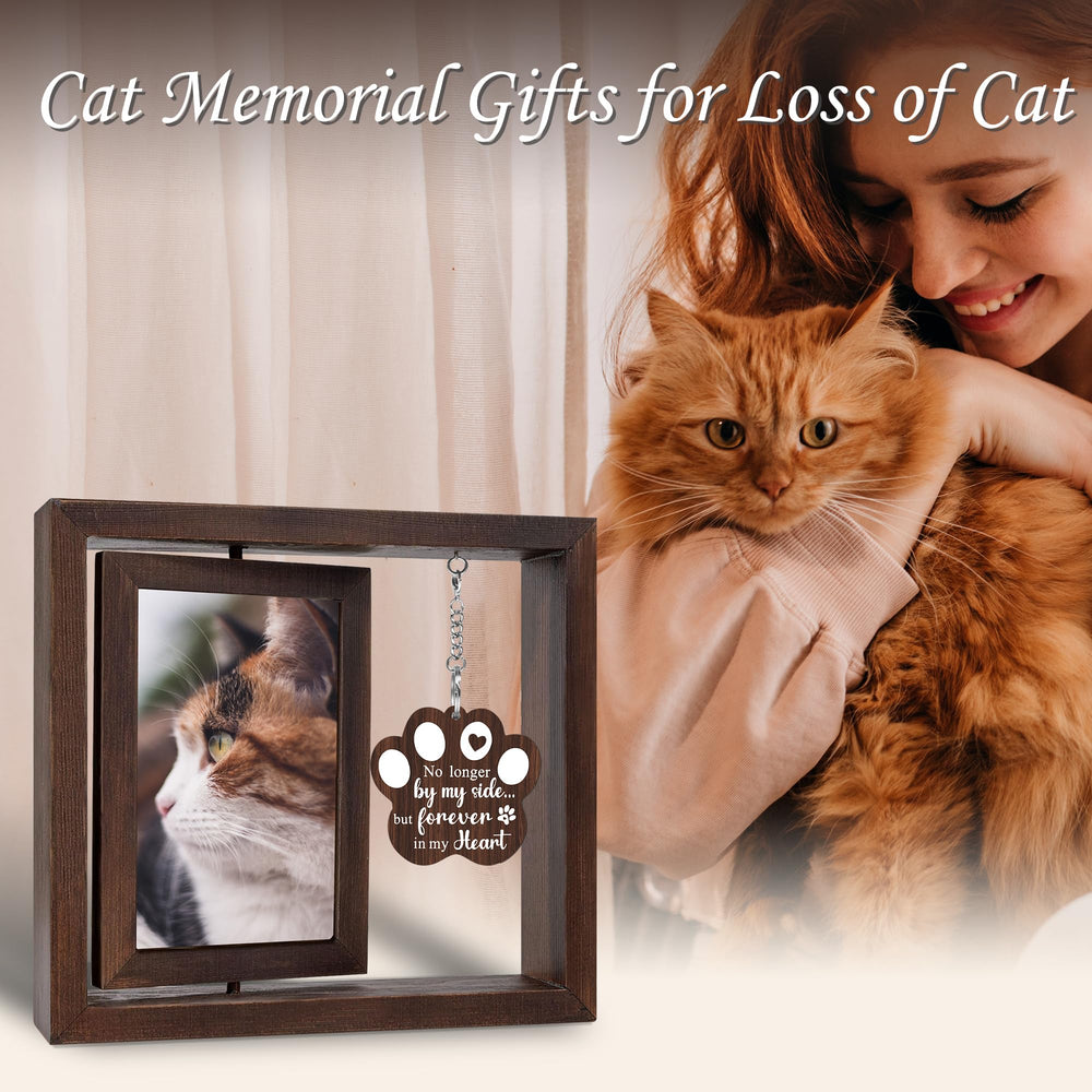 SHOW-YA cat-frame with two 4x6 slots for photo memories.