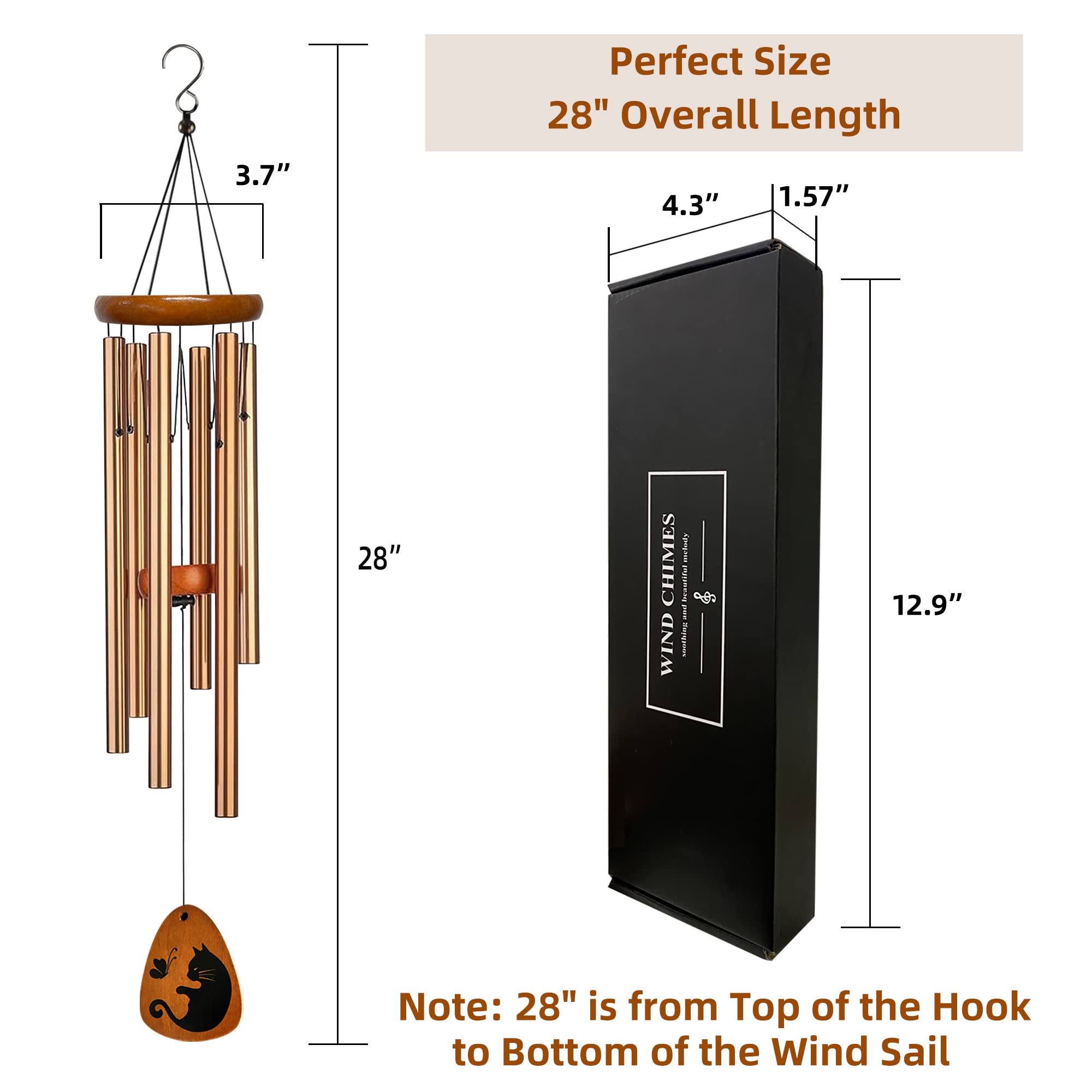SHOW-YA wind chimes shown in elegant black gift box for gifting