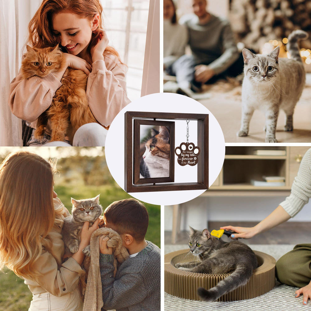 SHOW-YA cat remembrance display frame for desk or shelf.