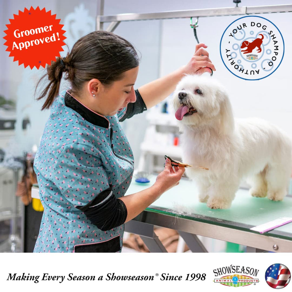 ShowSeason Blueberry Facial shampoo used on dogs and cats during grooming.