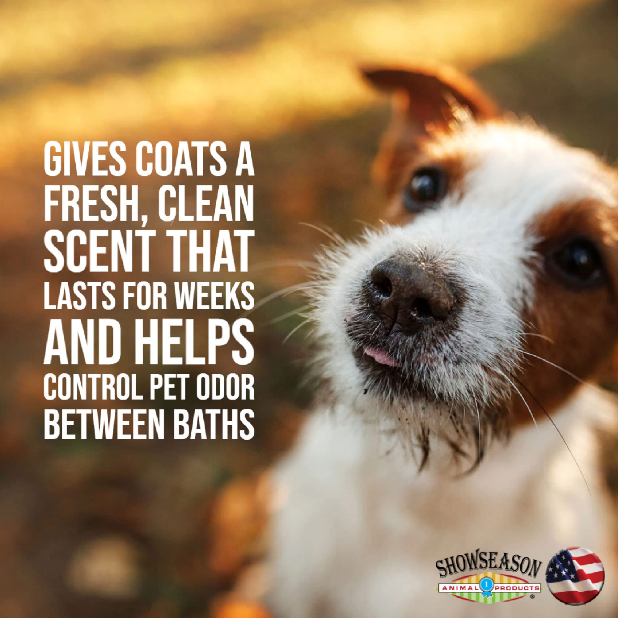 Showseason Sugar Cookie Dog Cologne 8-oz bottle features a convenient size for grooming.