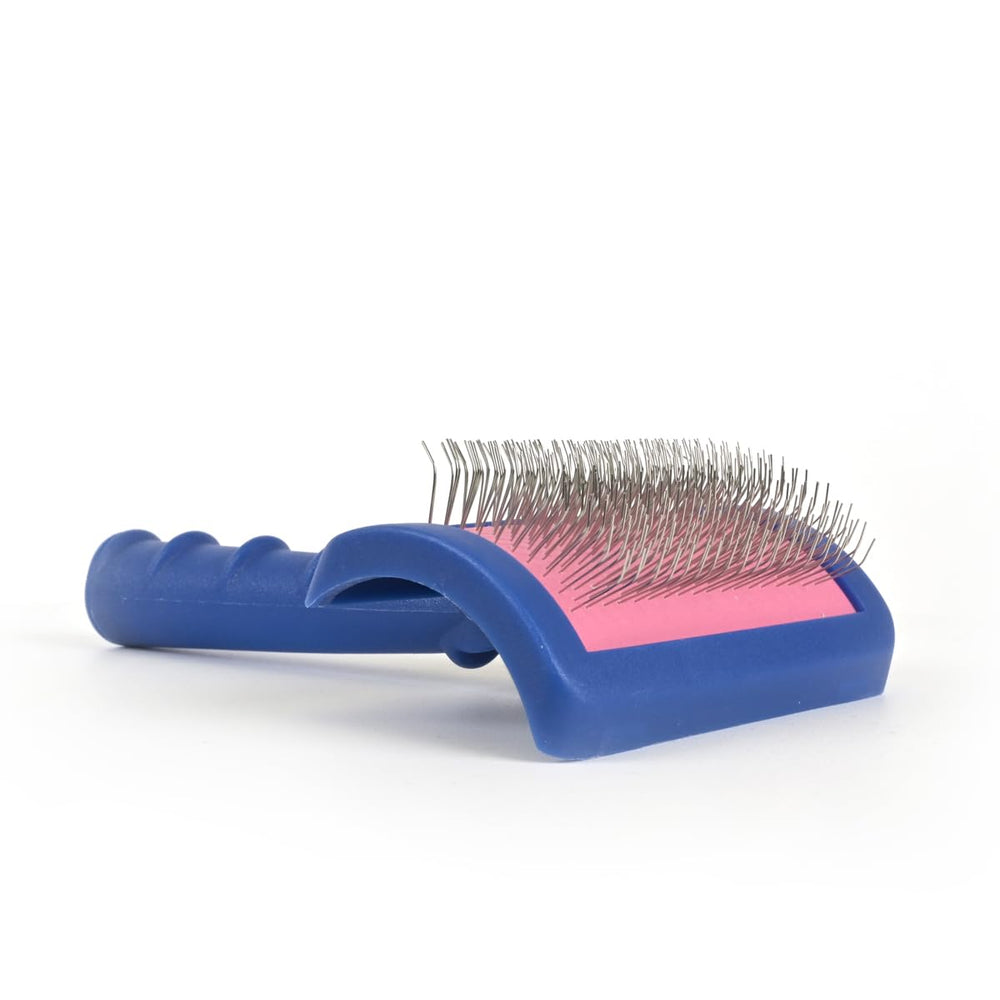 Grooming session using Show Tech Tuffer Than Tangles slicker brush