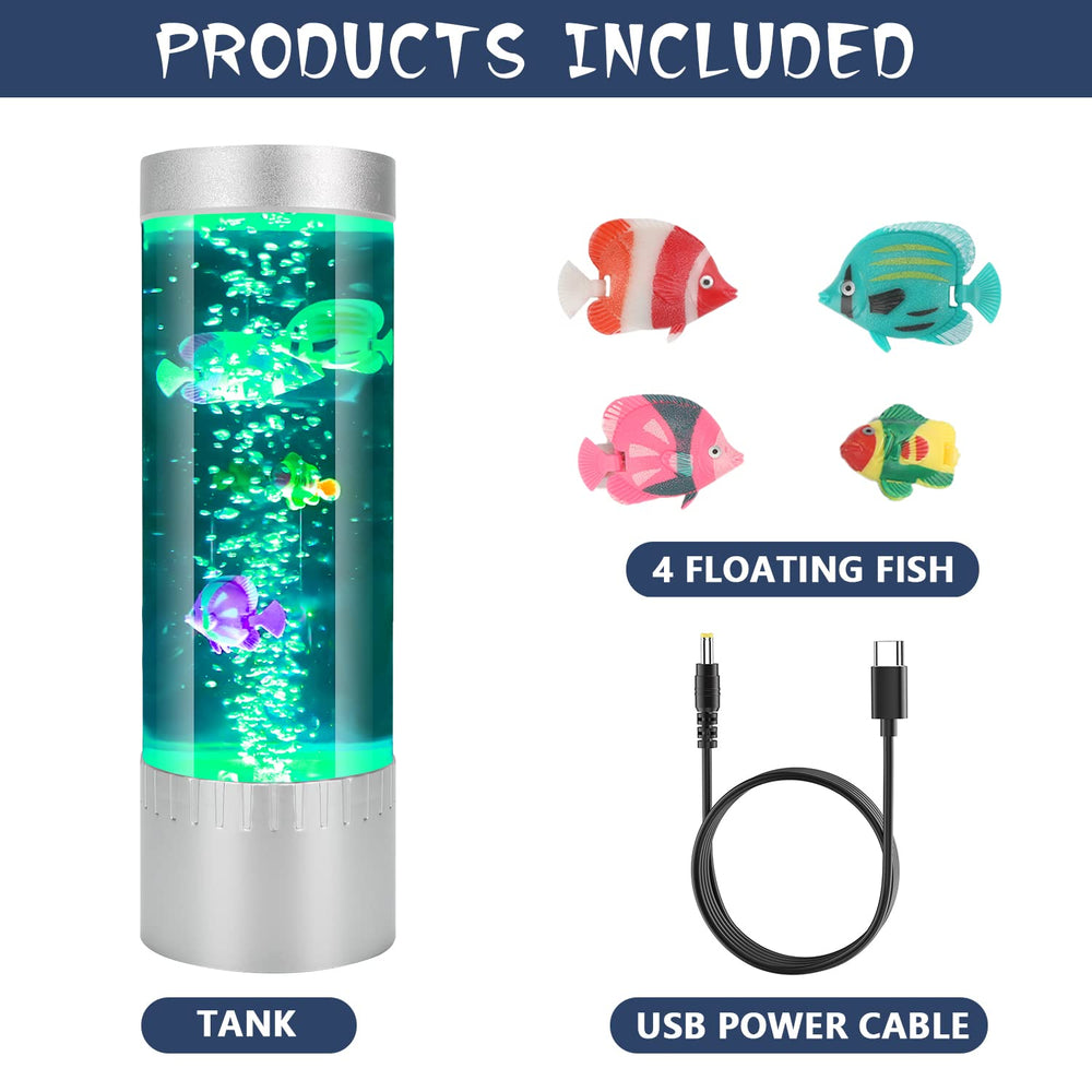 SHTALHST artificial fish tank with moving fish lighting scene.