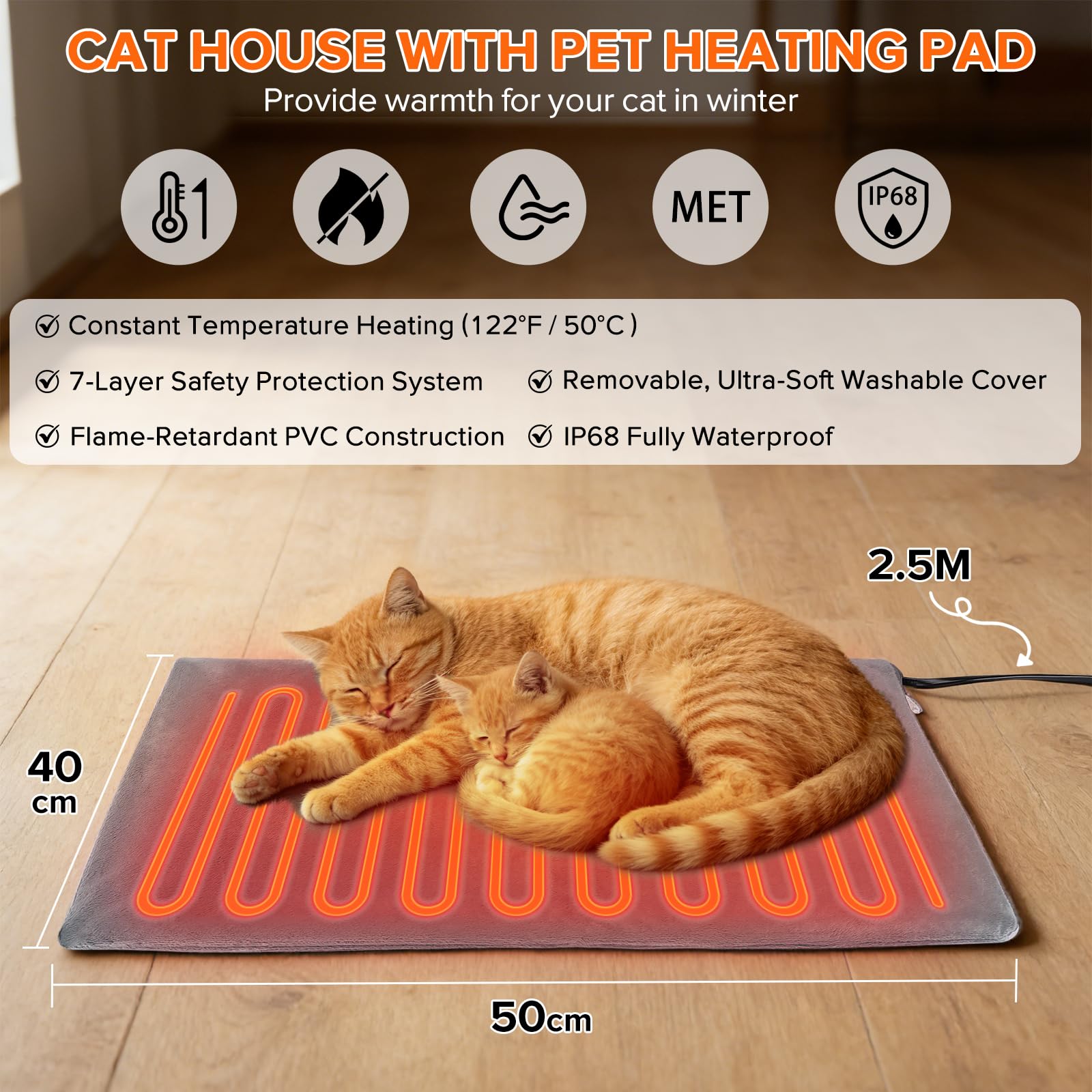 SHU UFANRO outdoor cat house weatherproof walls shield the interior