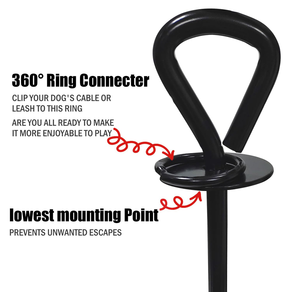 SHUNAI 360° swivel reduces tangles and simplifies leash attachment.