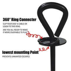 SHUNAI 360° swivel reduces tangles and simplifies leash attachment.
