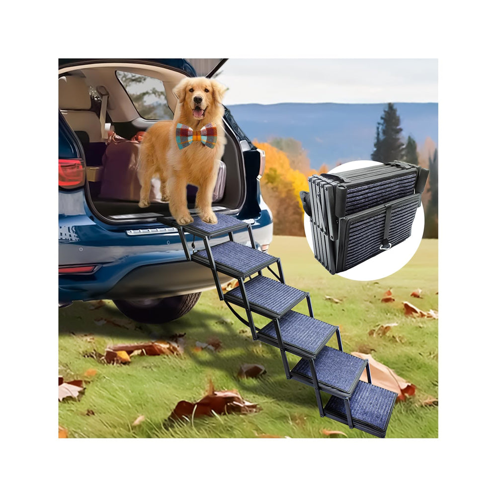 SHUNLONG dog ramp car 60-inch length extended for easy pet access.