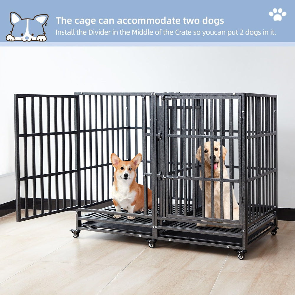 SHUSHIM crate interior layout showing spacious living area for big breeds