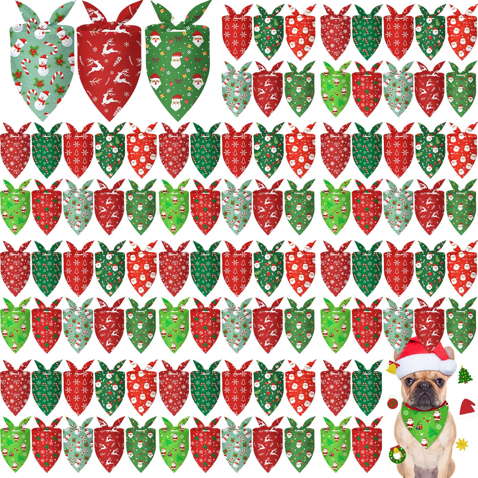 Shyyween 100pc flower dog bandanas with floral designs for spring looks.