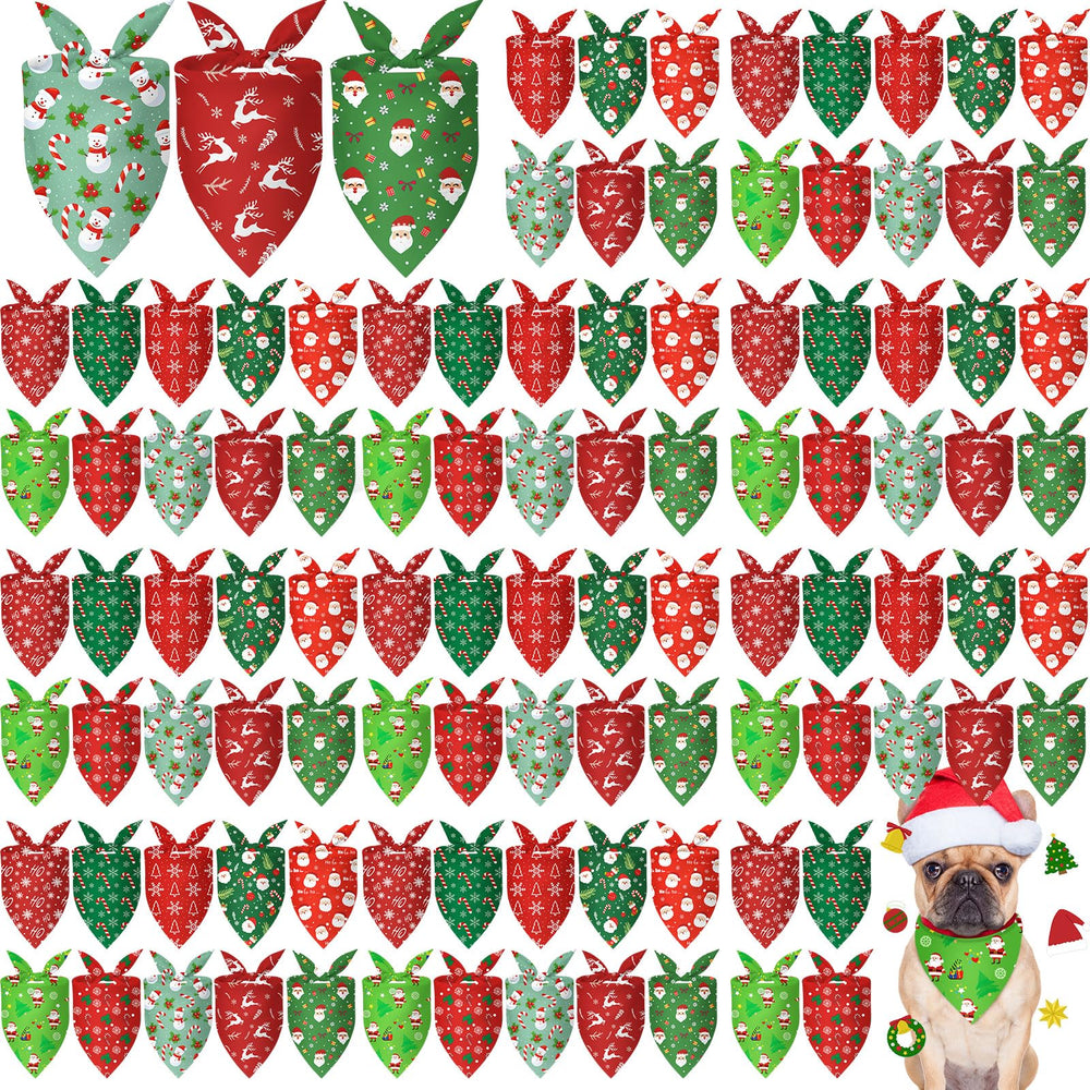 Shyyween 100pc flower dog bandanas with floral designs for spring looks.