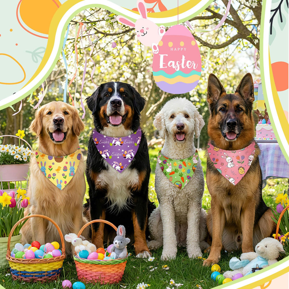 Shyyween Easter dog bandana Twist pattern, lightweight and breathable daily wear.