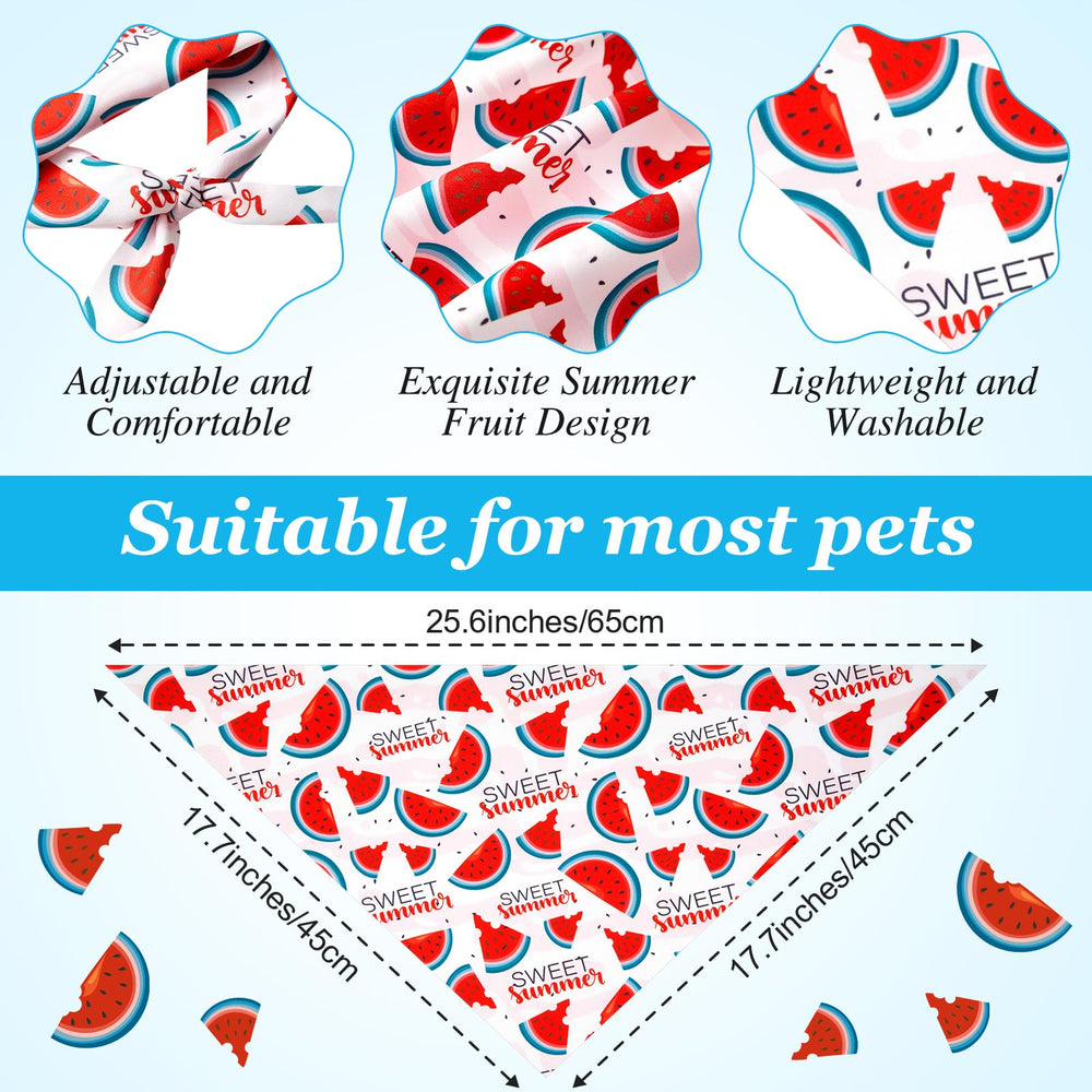 Shyyween fruit dog bandanas size and fit for most dogs
