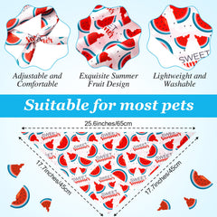 Shyyween fruit dog bandanas size and fit for most dogs