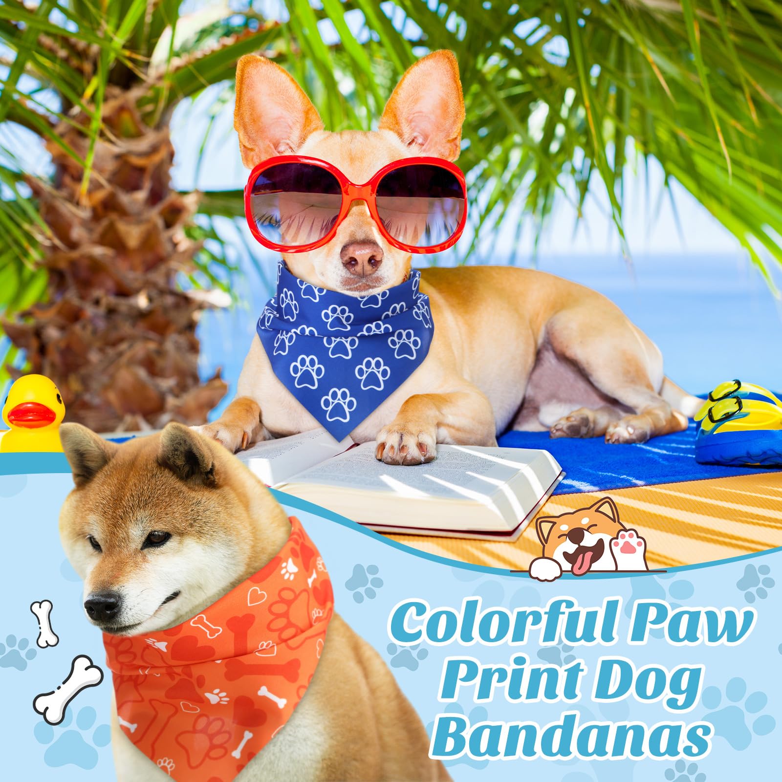 Shyyween paw print bandana is durable and washable for repeated use.