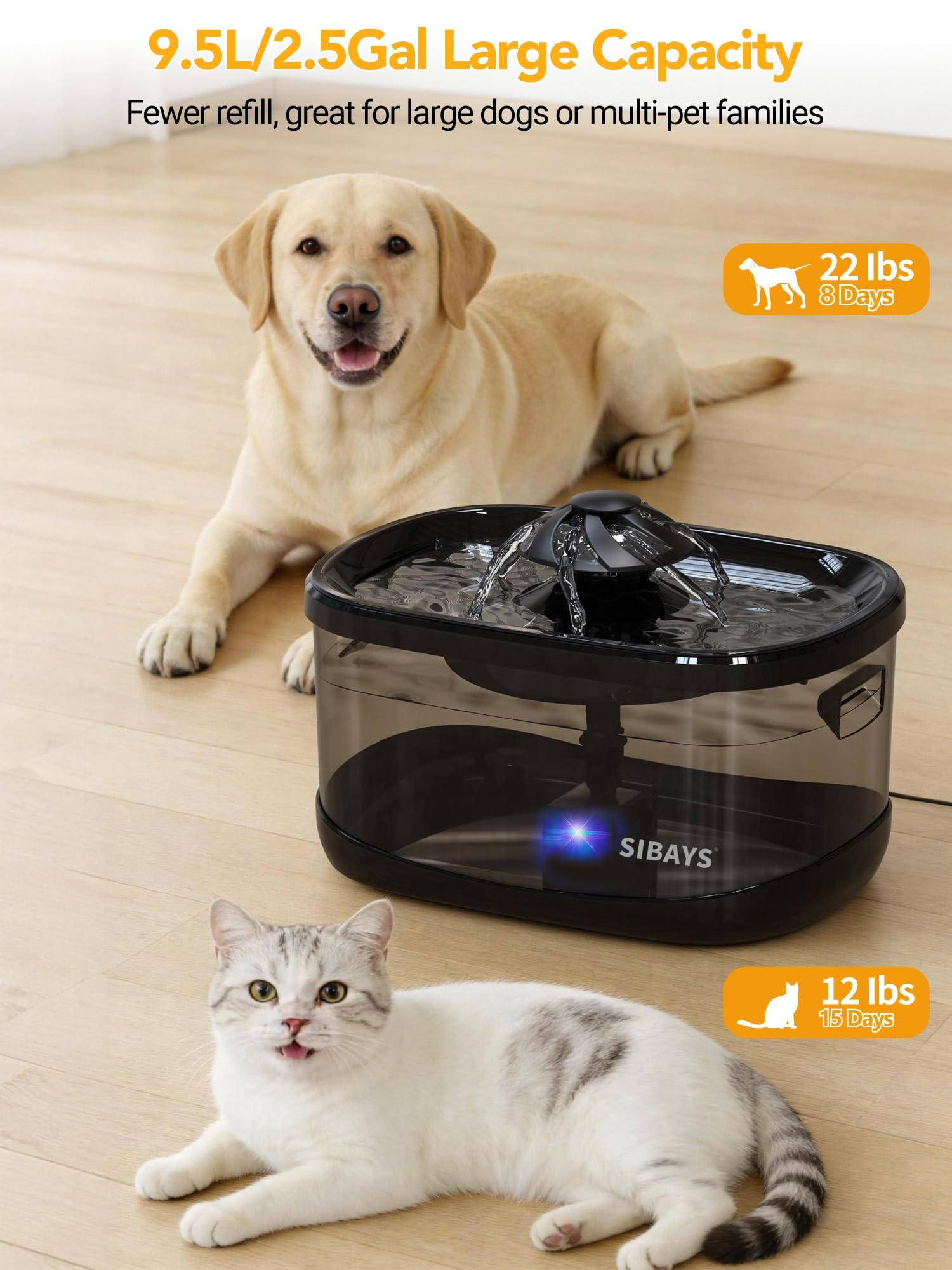 SIBAYS three-flow modes visual, customize drinking experience for every pet