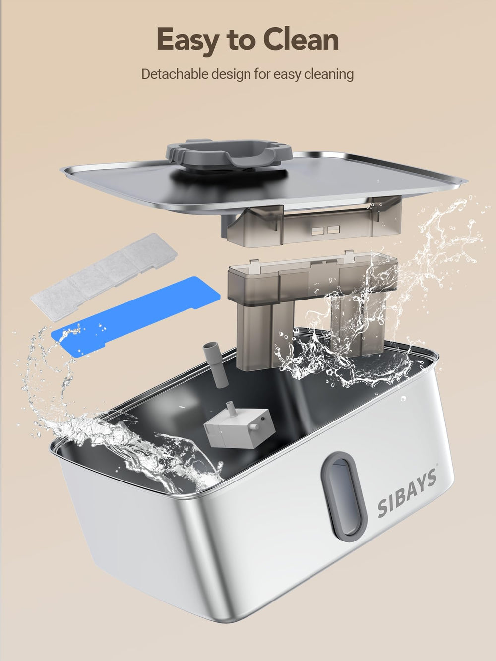 SIBAYS automatic pump with low-water alert protects the motor