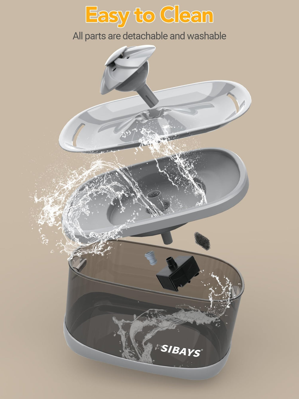 SIBAYS BPA-free ABS construction ensures safe daily use.