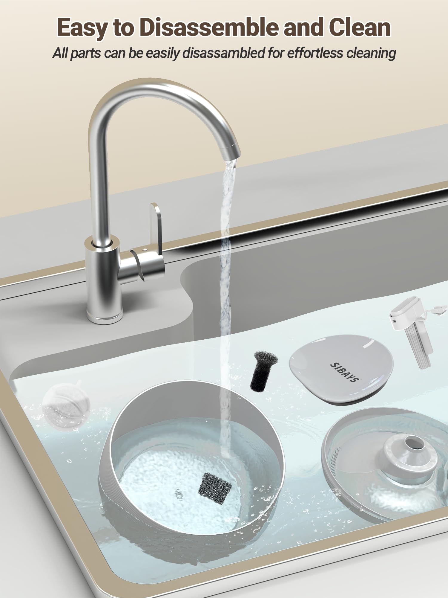SIBAYS compact, durable design fits on a countertop for pets.