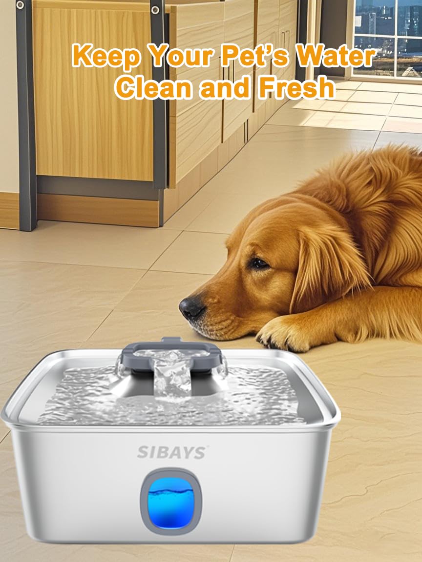 SIBAYS 4Gal/15L fountain compatibility fits large dogs