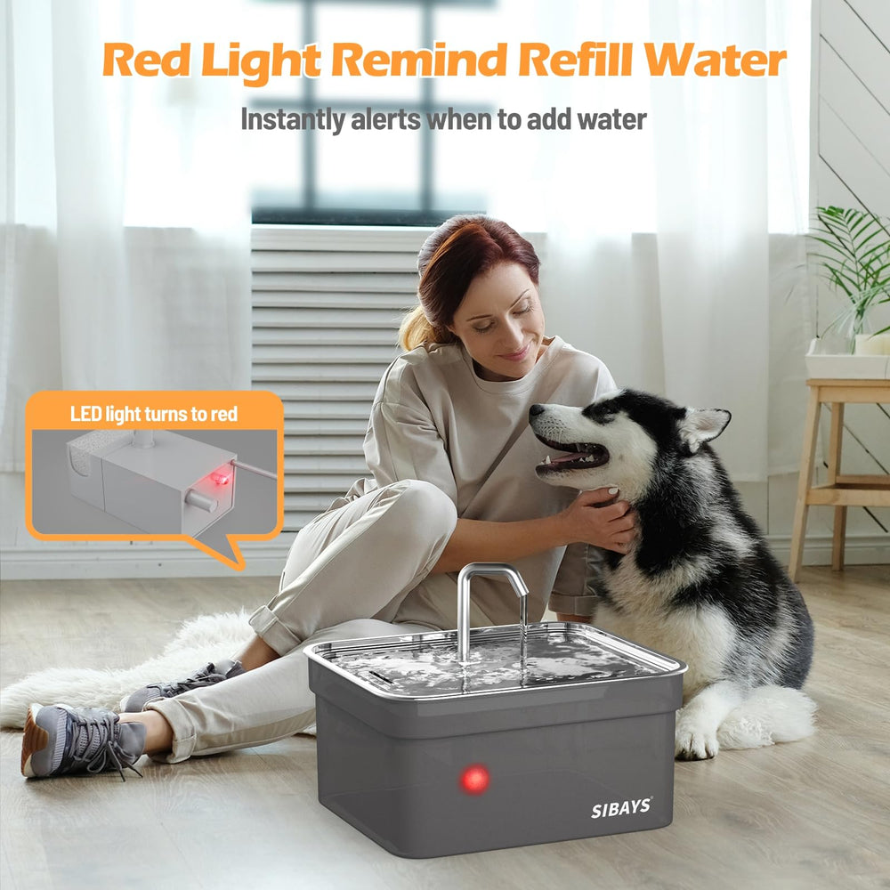 SIBAYS faucet and bubbling flow encourage drinking from multiple zones
