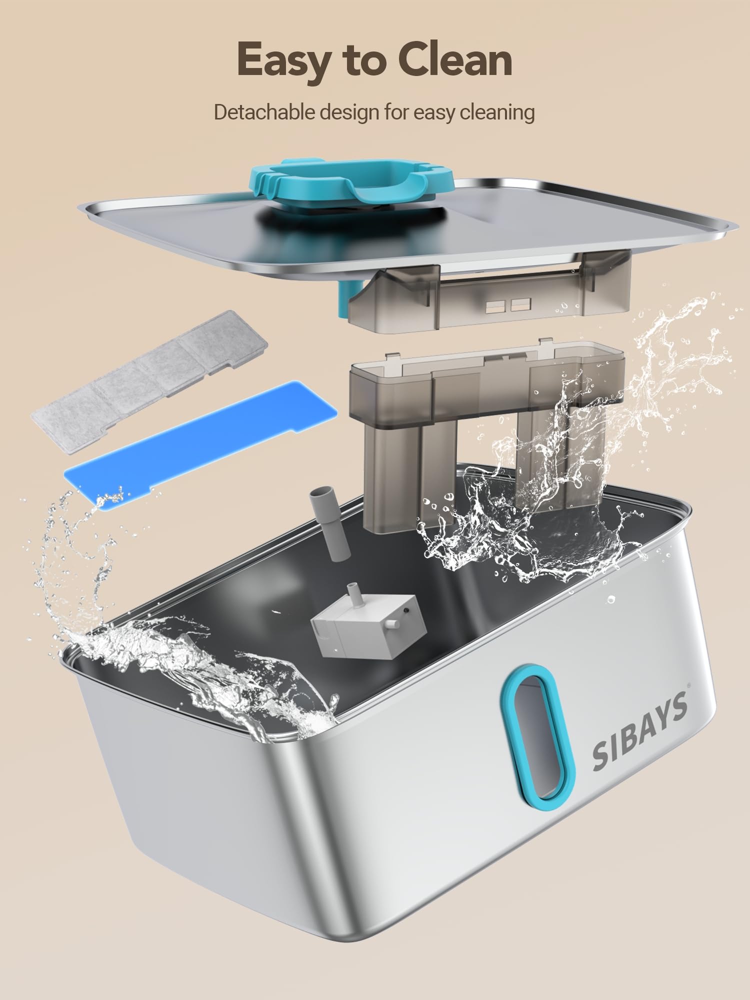 SIBAYS FS78 easy-to-clean components simplify maintenance.
