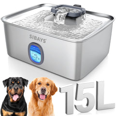 SIBAYS large-capacity fountain with water window for easy monitoring