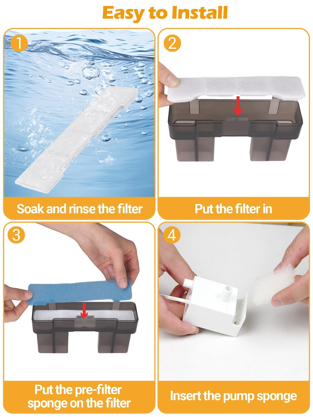 SIBAYS high-density pump sponge protects the pump and maintains flow