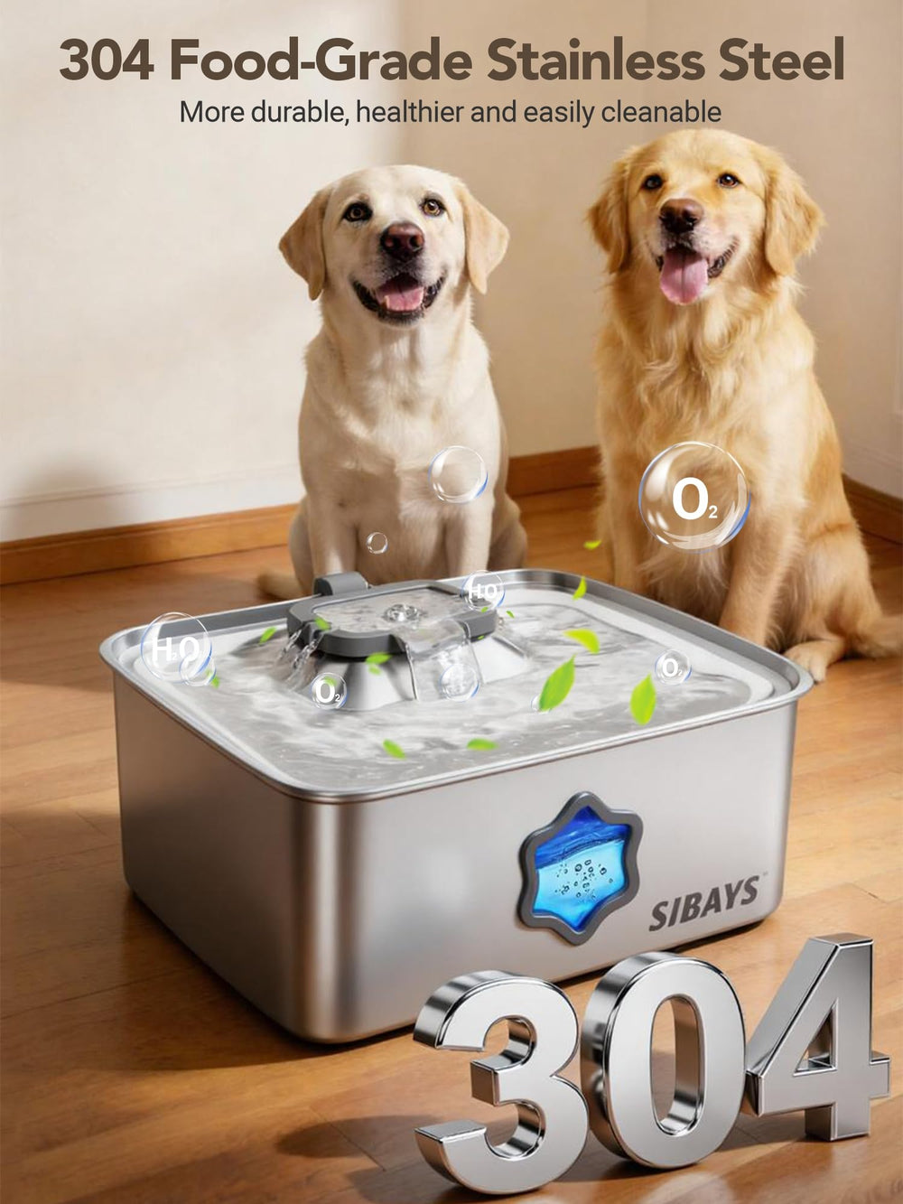 SIBAYS quiet pump under 25dB supports peaceful drinking