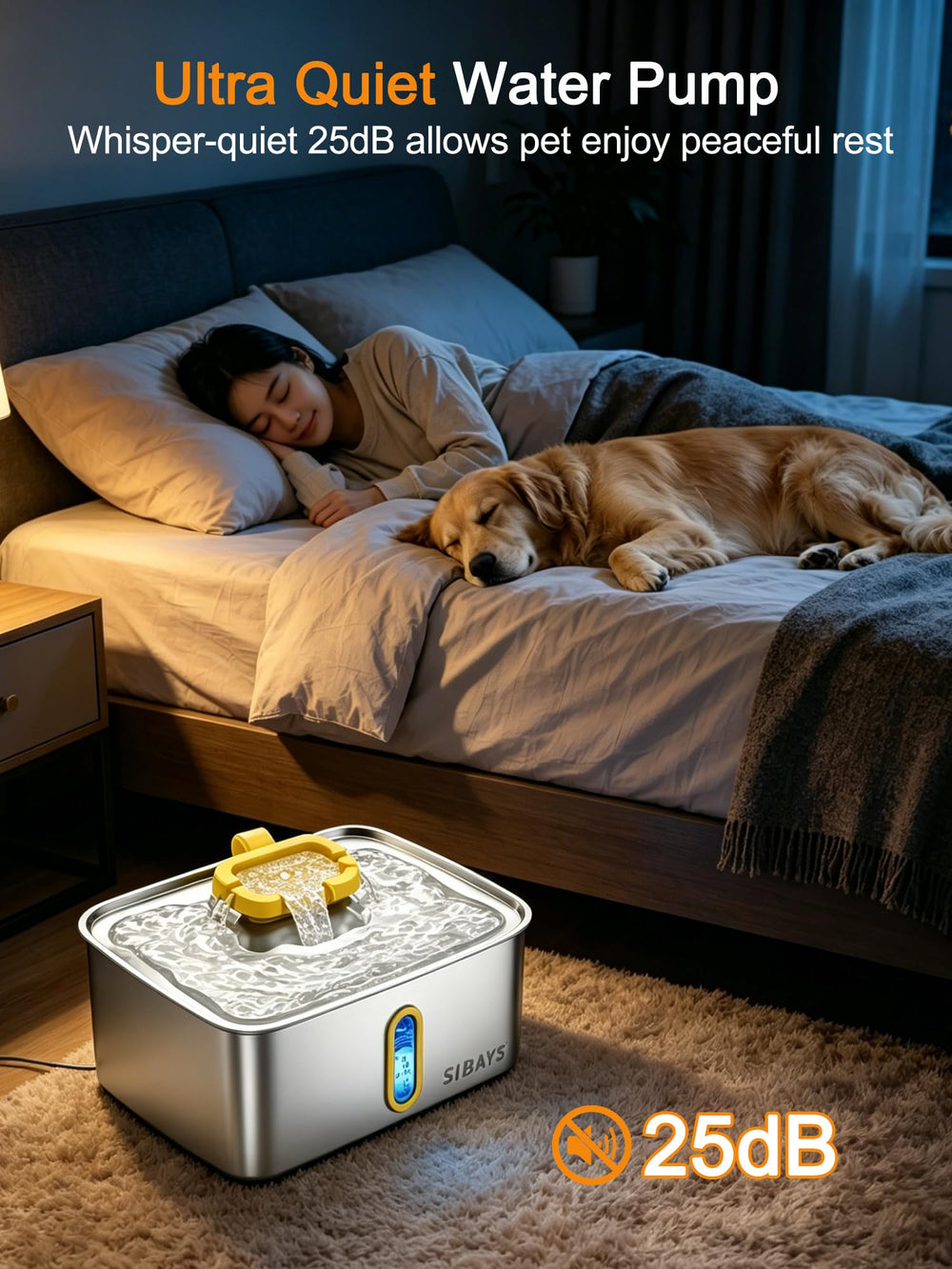 SIBAYS SUS304 stainless steel construction ensures durability and easy cleaning.