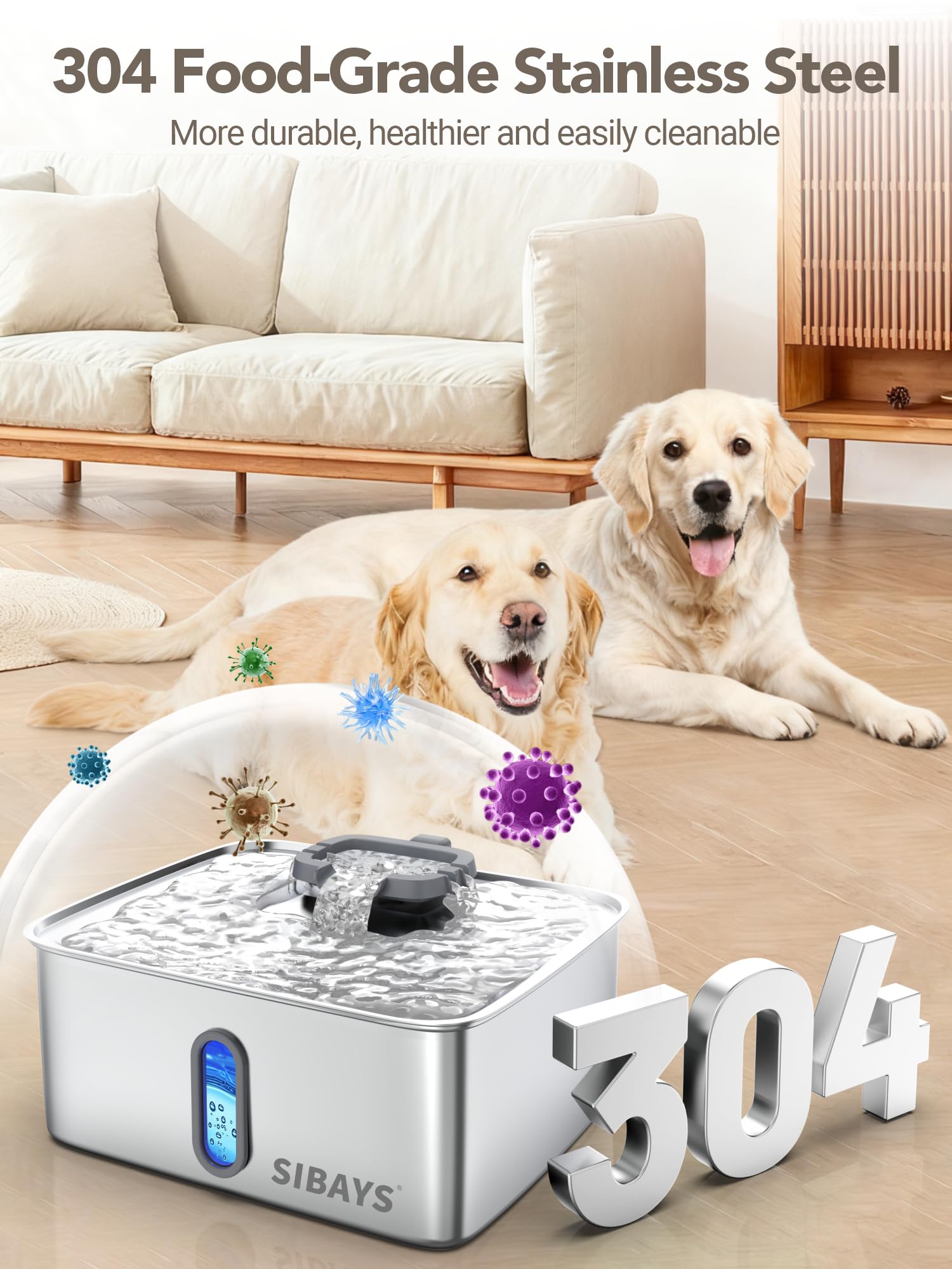 SIBAYS ultra-quiet operation keeps nights peaceful for pets and owners