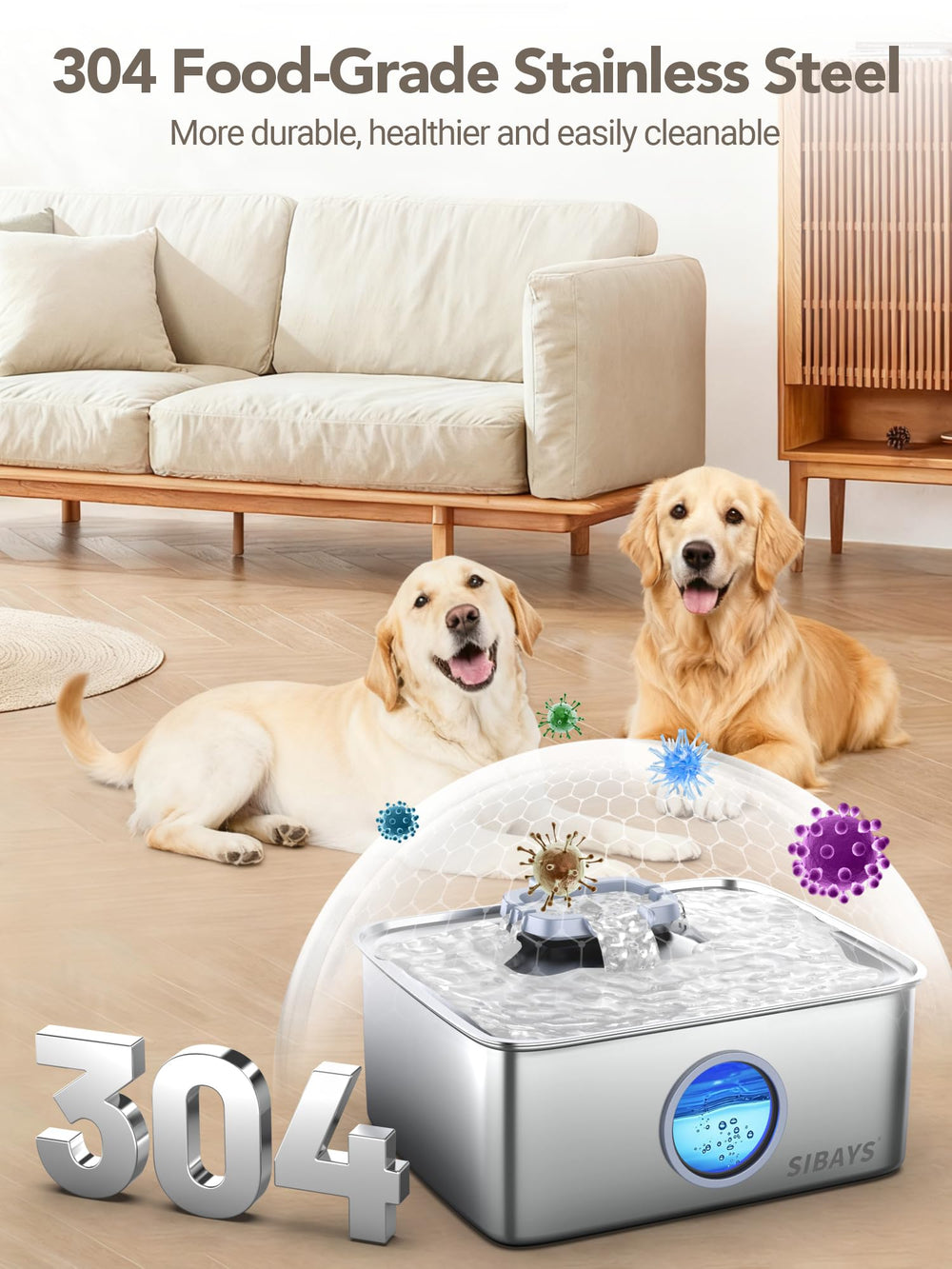 SIBAYS ultra-quiet pump keeps noise under 25 dB