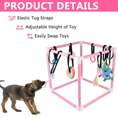 Sibosen Adjustable height tug straps support solo play as puppies grow.