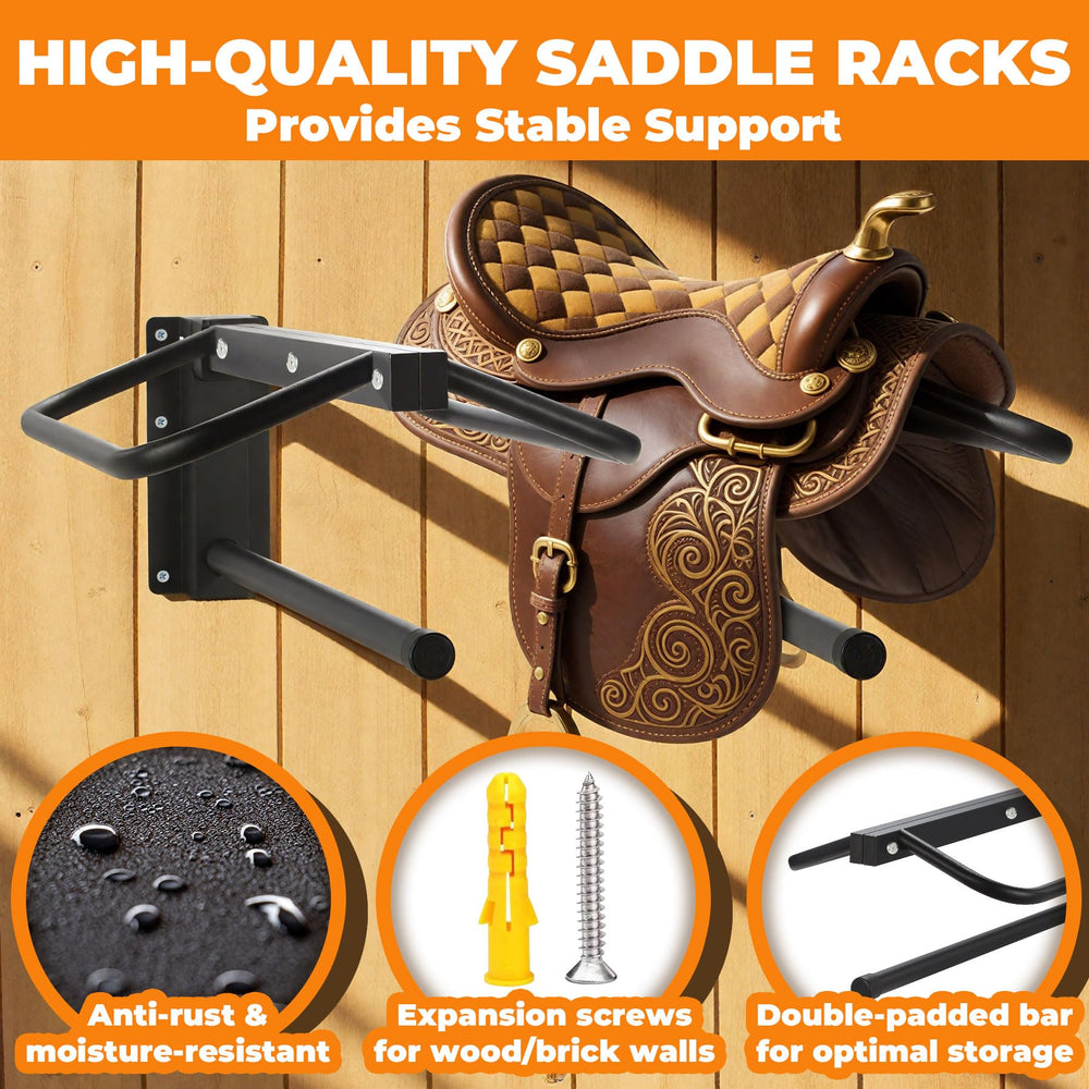 Sidasu detachable pad bar for ventilated saddle and blanket storage.